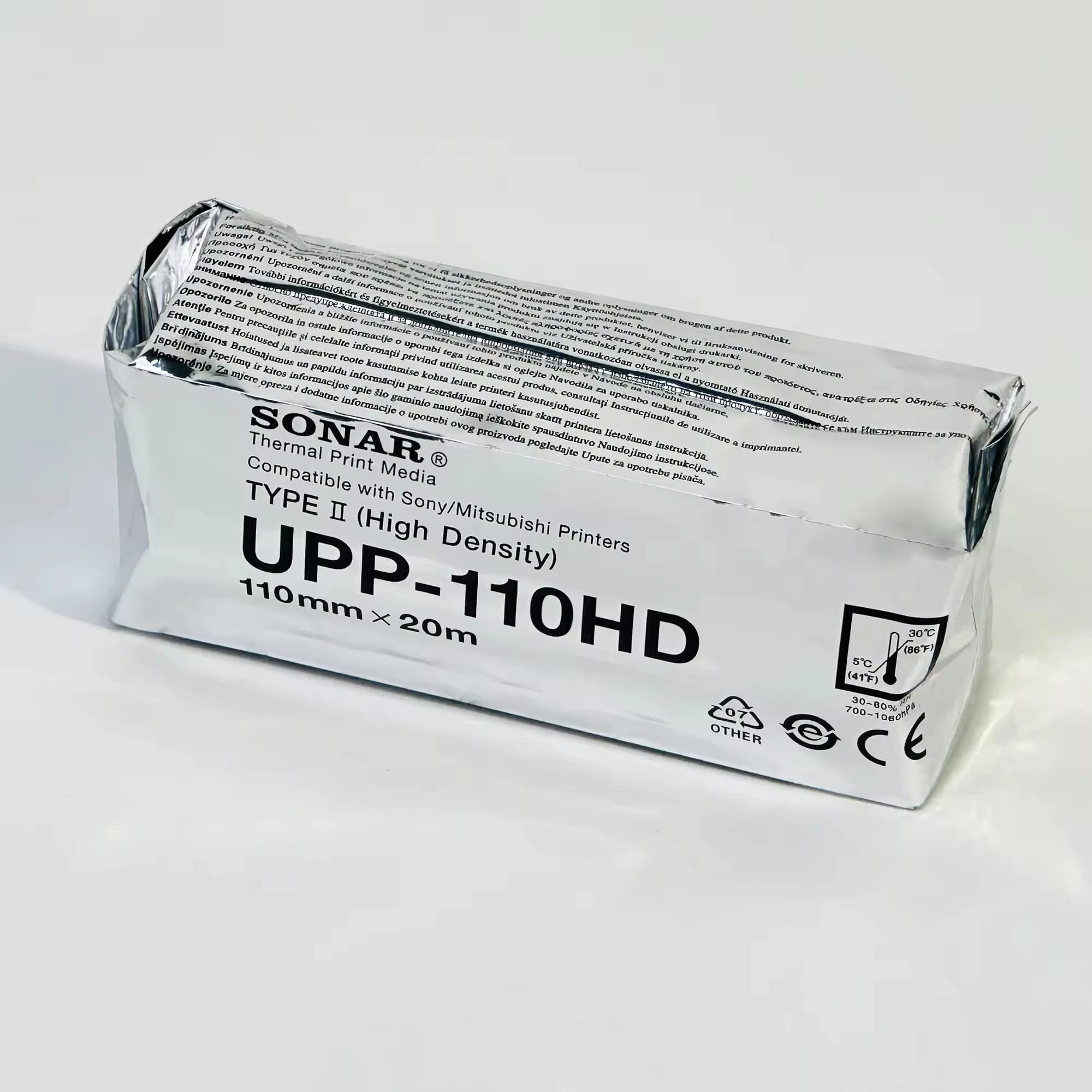 Support d'impression haute densité noir et blanc UPP-110HD A6 (type II) pour imprimantes des séries UP-899/898/897