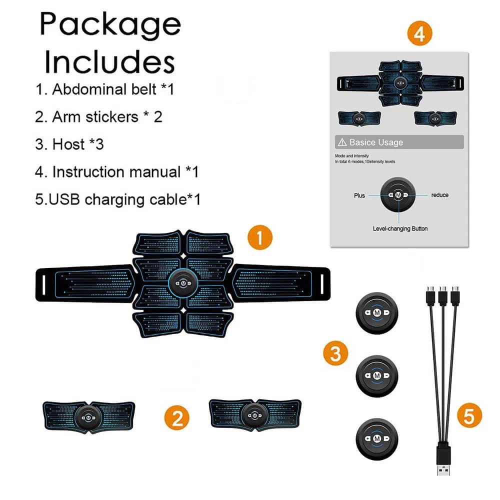 Eletroestimulador EMS stimulateur musculaire Abdominal masseur électrique électrostimulation entraîneur de hanche équipement de Fitness de gymnastique à domicile