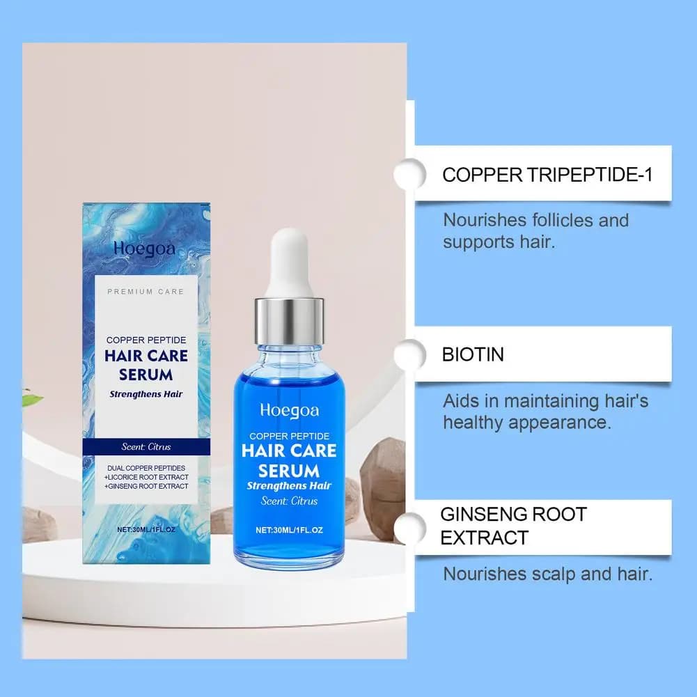Sérum capillaire au cuivre et aux peptides pour la croissance des cheveux
