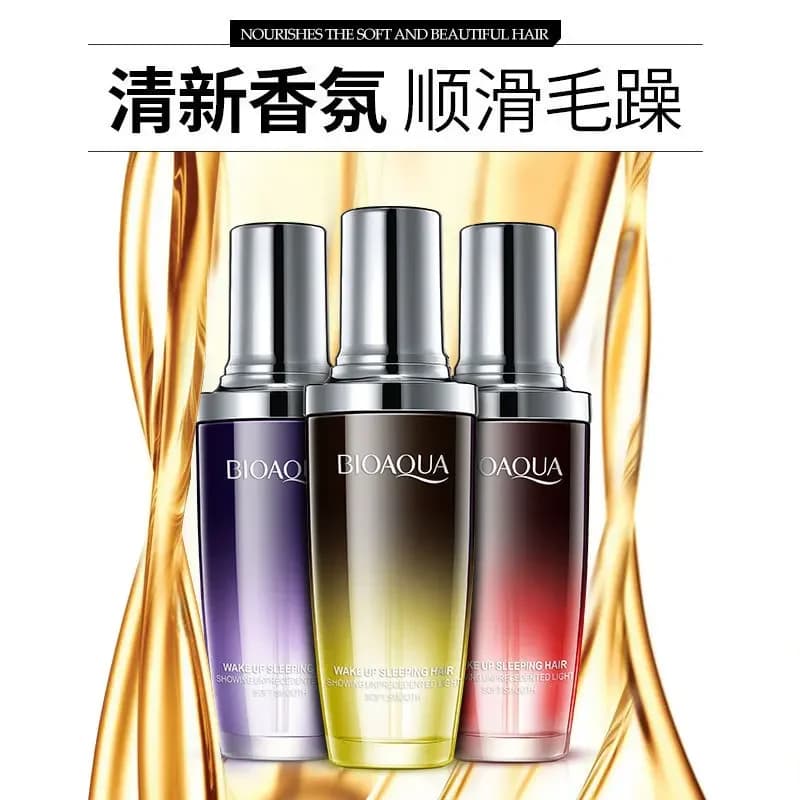 Bioaqua-Soin Capillaire à l'Huile Essentielle, Améliore les Cheveux Frisés, Nourrit, Lisse et Brille, Après-Shampoing Parfumé