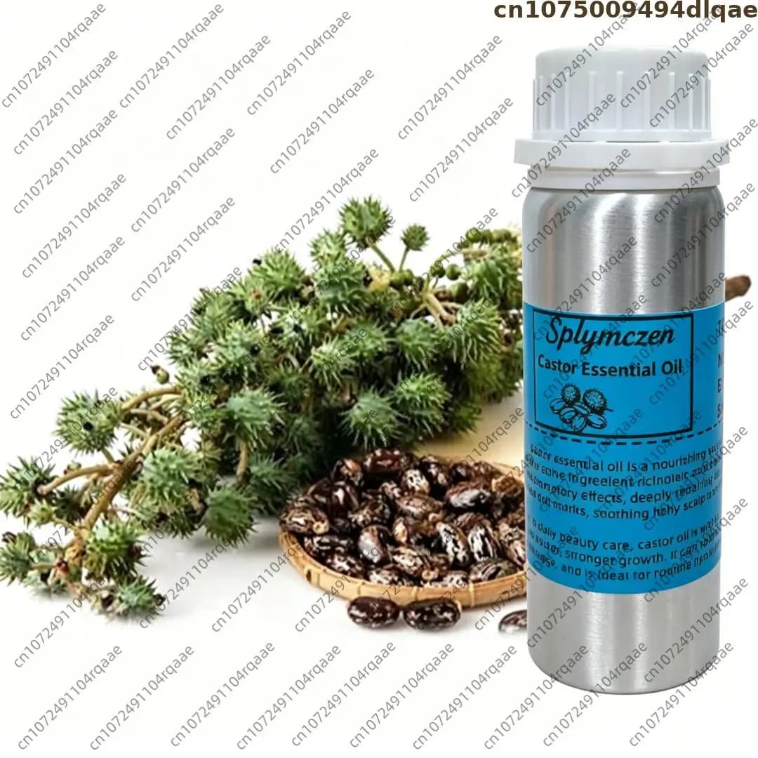 Huile essentielle de ricin pure et naturelle, huile parfumée aromatique 100% naturelle pour diffuseurs d'aromathérapie, humidificateurs, fabrication de bougies et de savons