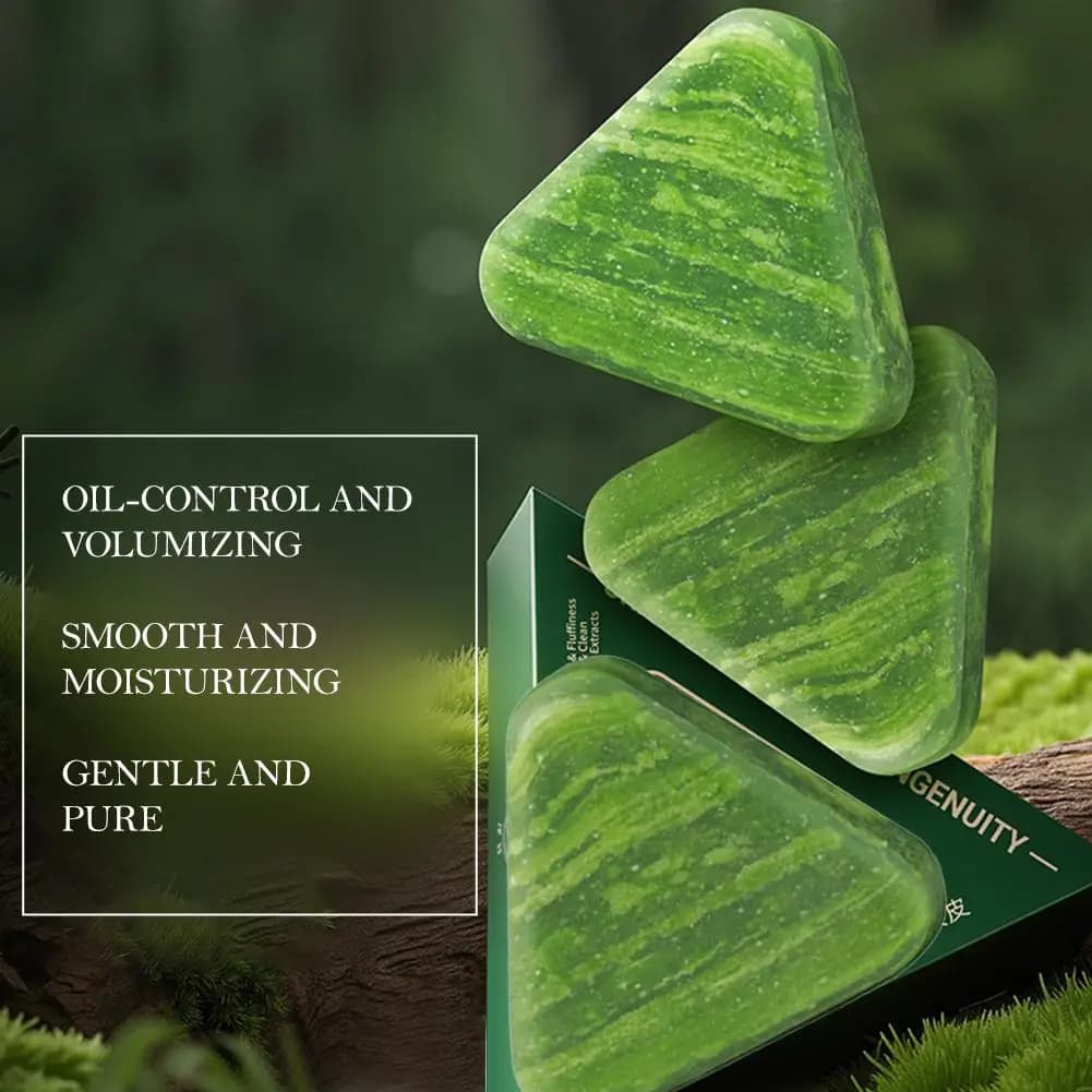 Usman herbe shampooing savon feuille de cyprès Polygonatum extrait de plante à base de plantes rafraîchissant propre huile contrôle et démangeaisons 120g