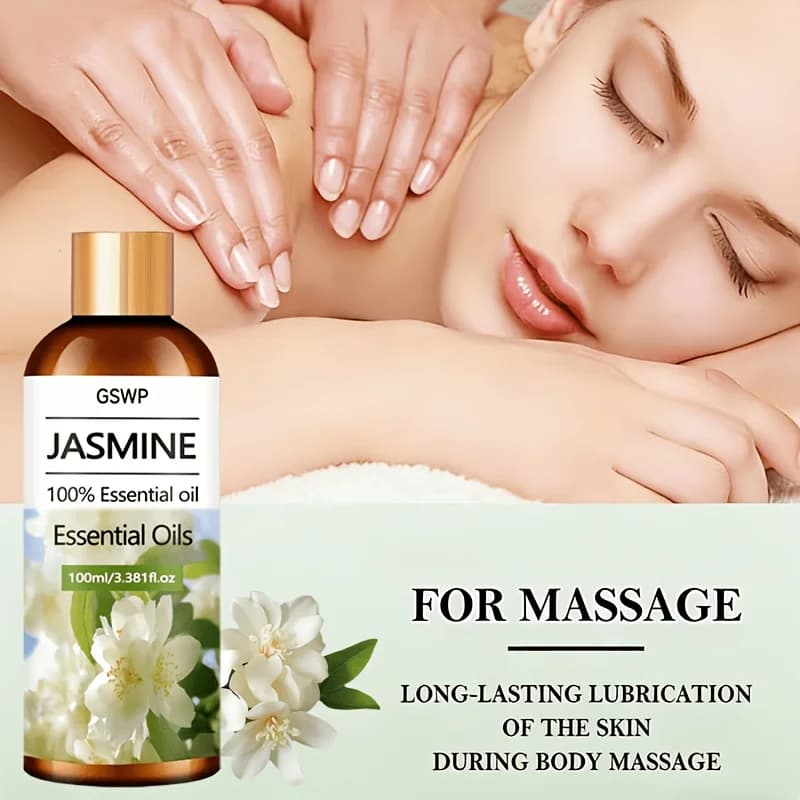 Huile Essentielle Hydratante au Jasmin GSWP, procure une hydratation intense et un contrôle visible de l'excès de sébum, rafraîchissante et non grasse. 100/200ml