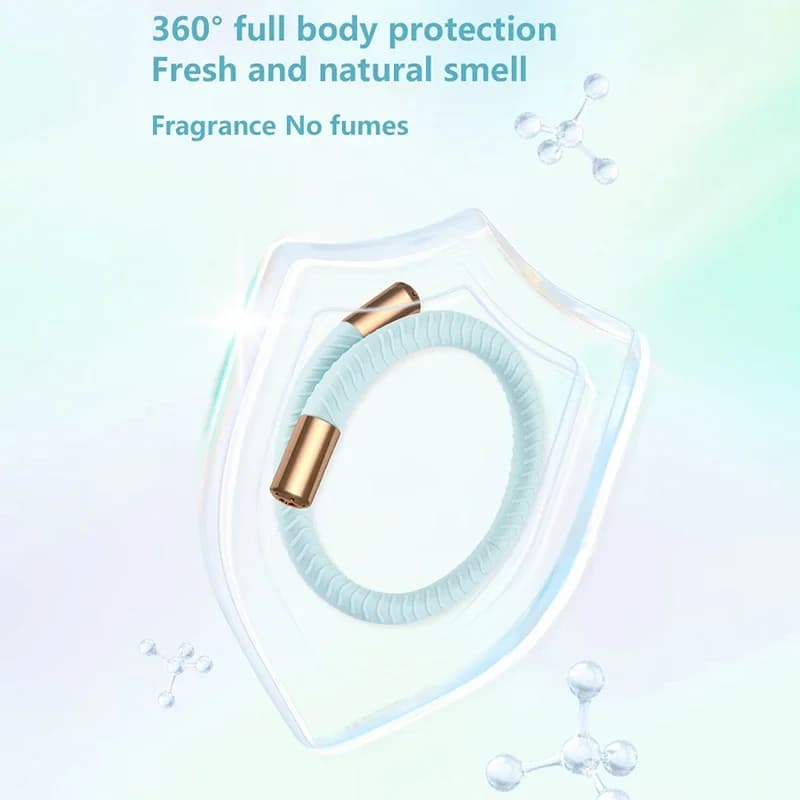 Bracelet anti-moustiques naturel à l'huile essentielle pour enfants et adultes, protection longue durée pour les voyages en plein air et le camping