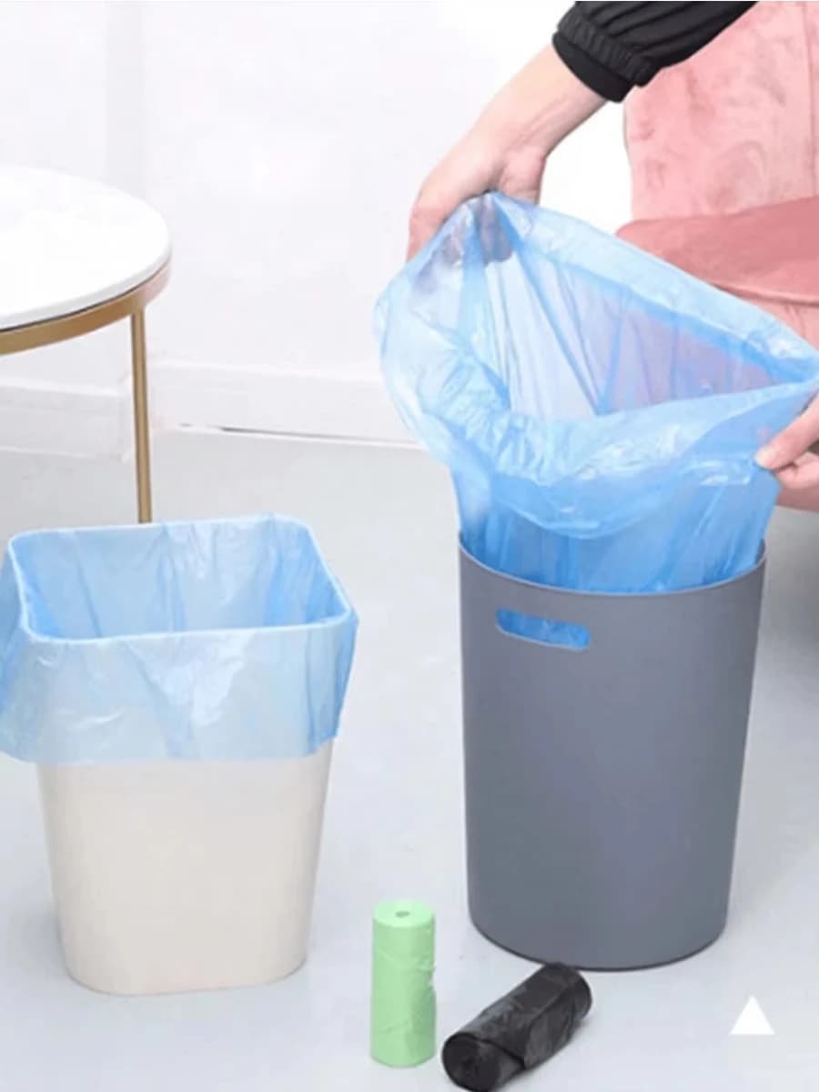 Sac poubelle Portable uni, 5 rouleaux/paquet, plusieurs couleurs, doublures de poubelles pour salle de bains, toilettes, chambre à coucher, toilettes de bureau