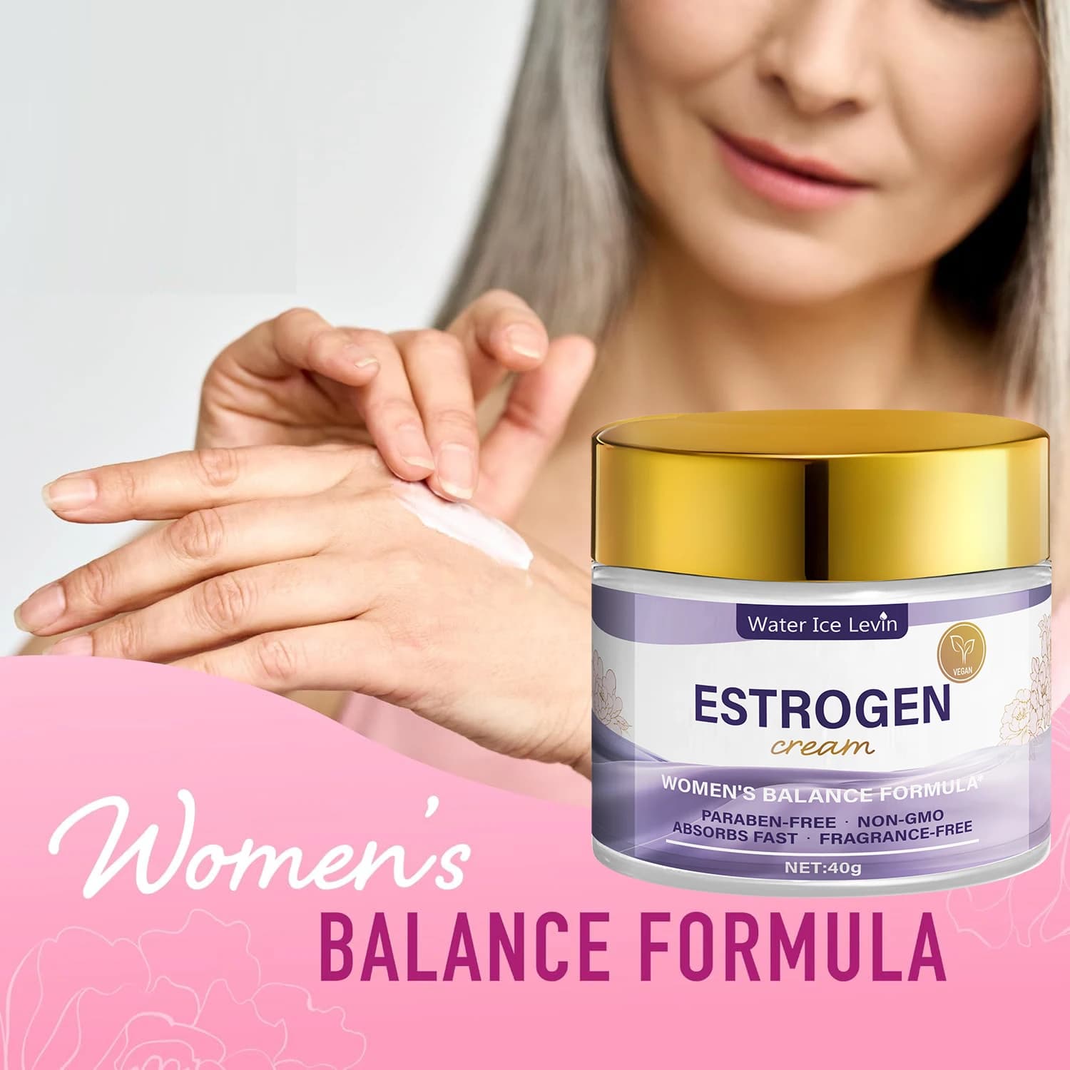 Crème Équilibre Hormonal Femme - Texture Rapide Absorption, Sans Paraben, Sans Parfum, Hydratation Profonde, Soin Hivernal