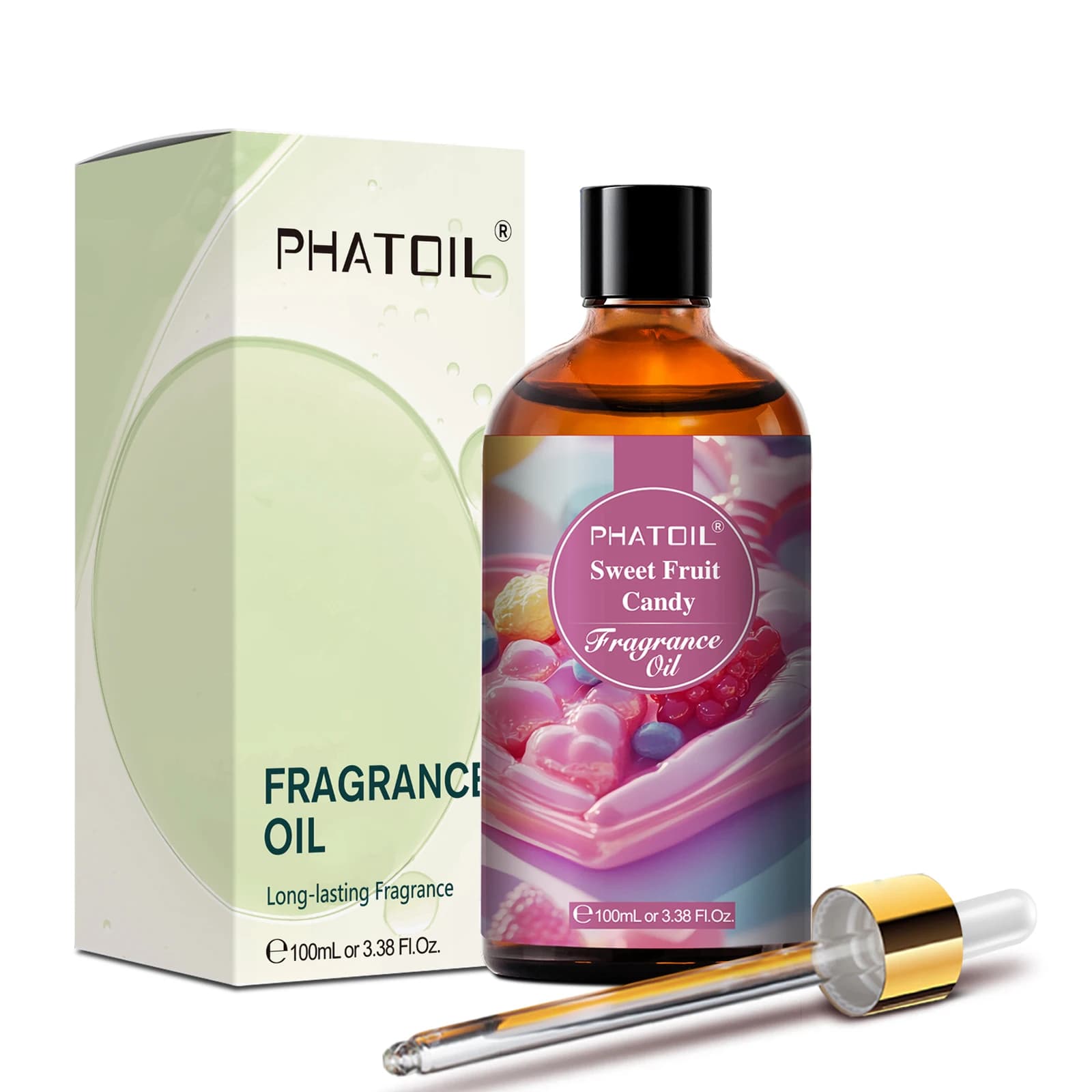 PHATOIL 100ML avec compte-gouttes huile parfumée pour diffuseur fruits carnaval amande vanille doré Vintage No.1 huiles de lettre Lucifer