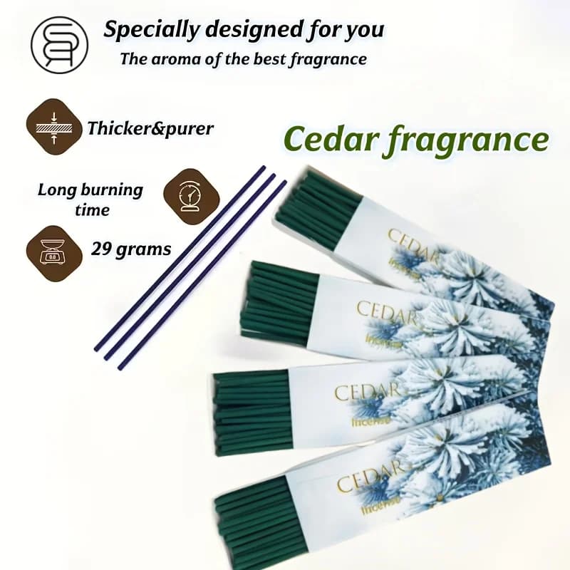 33 bâtonnets d'encens à l'huile essentielle de cèdre de haute qualité
