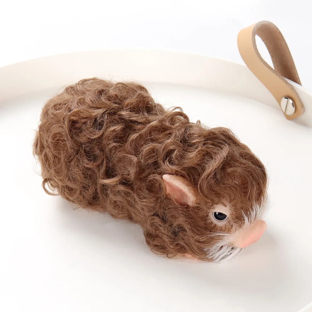 Nouvelle Simulation Animal cochon jouets pour animaux de compagnie mignon brun cheveux bouclés cochon jouets réaliste doux Reborn poupée cochon enfants jouer maison jouets cadeaux
