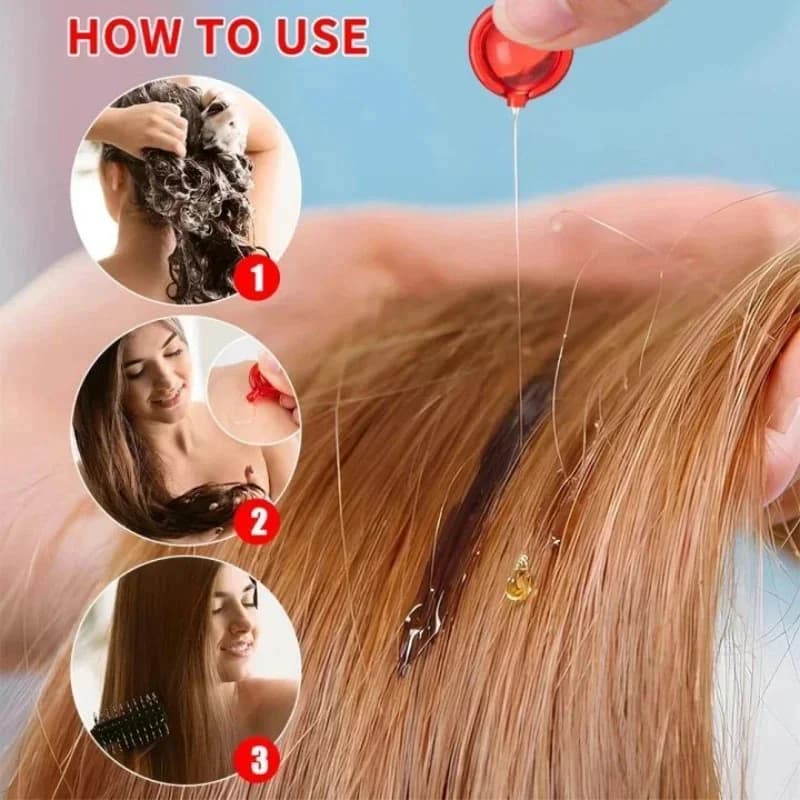 Capsule de vitamine pour cheveux, huile de kératine, restauration rapide, doux, lisse, brillant, soins capillaires, nourrit, réparation des cheveux endommagés, produit de traitement de séparation