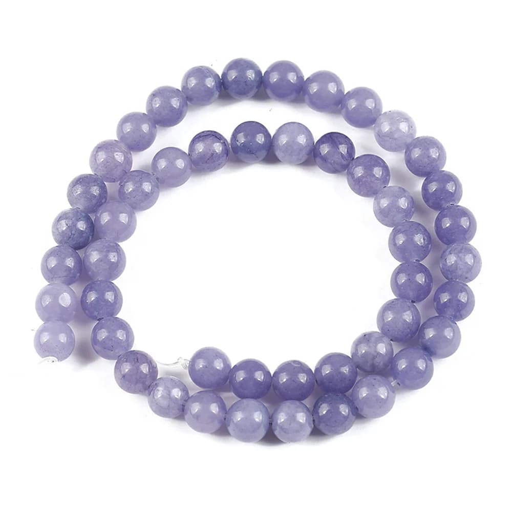 Perles en pierre d'angélite naturelle, amples, pour la fabrication de bijoux, Bracelets, collier, cordon de 15 pouces, non inclus, 4mm, 6mm, 8mm, 10mm