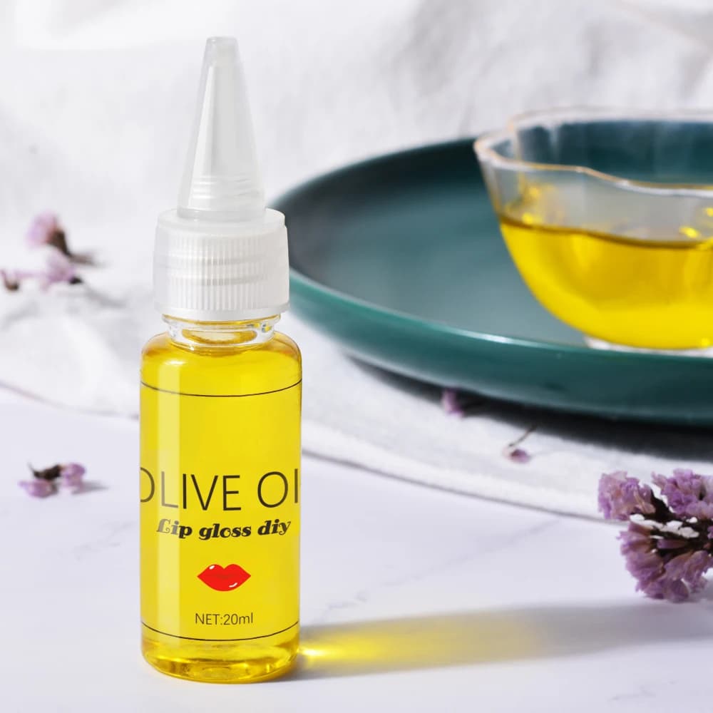 Brillant à lèvres à l'huile d'olive, liquide, saveur de pigment, Essence, goutte d'huile pour brillant à lèvres clair, Gel de Base, glaçage à lèvres hydratant sans odeur