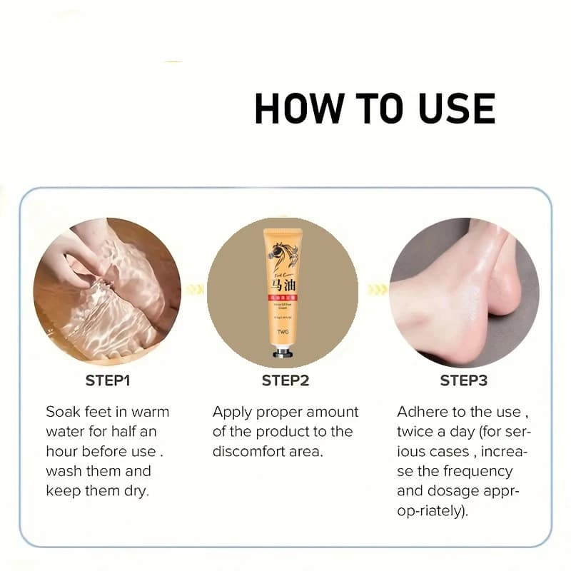 Ma You Qing Crème pour les pieds, crème hydratante pour les pieds, adaptée aux peaux sèches, adaptée aux soins des mains et des pieds secs