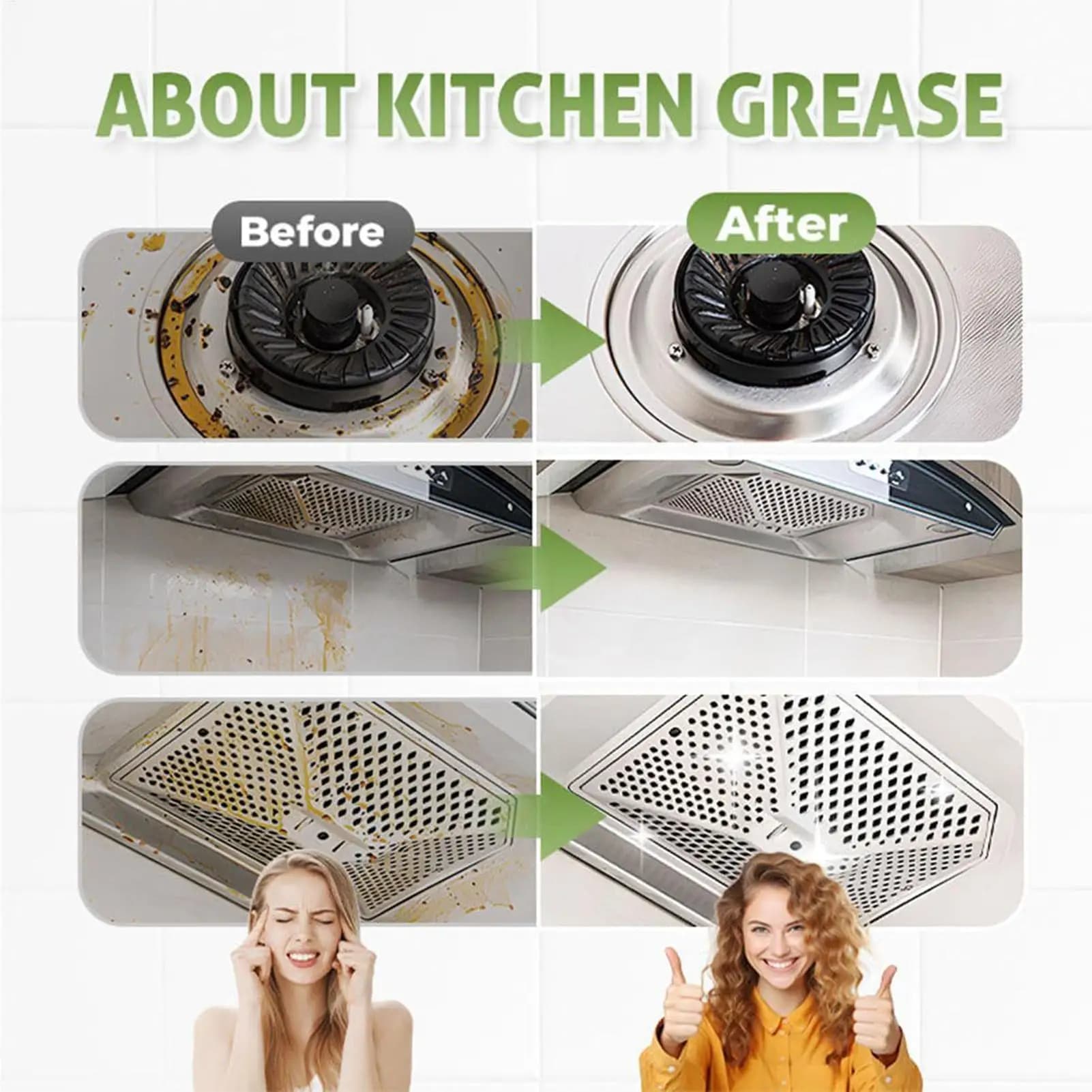 Nettoyant de cuisine 100 ml, spray dégraissant pour taches d'huile, réduit les odeurs, restaure la douceur des surfaces, rafraîchissant, dégraissant multifonctionnel