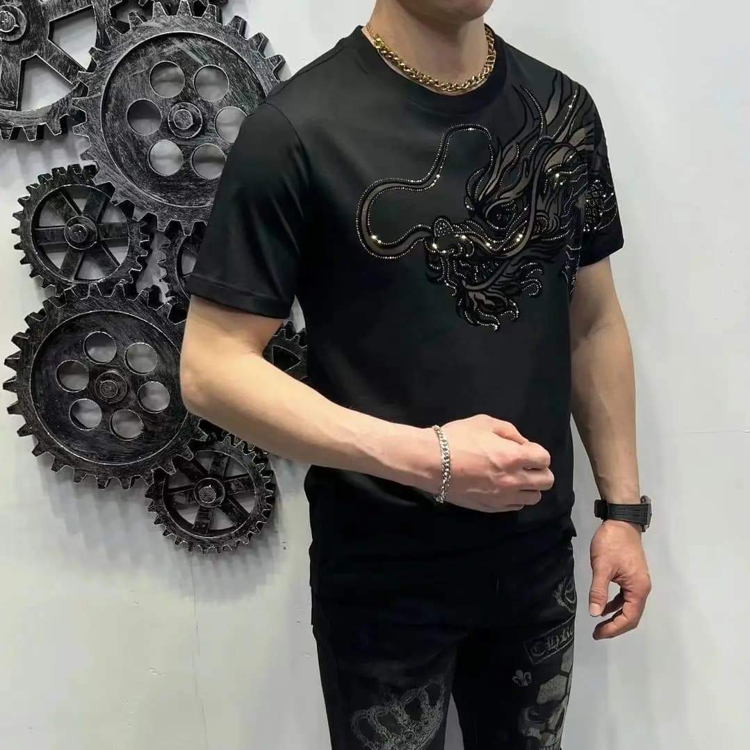 T-shirt avec biscuits pour homme, haut imprimé cool, graphique noir, gothique, grunge, rock, vêtements bon marché, haute qualité, basique, S