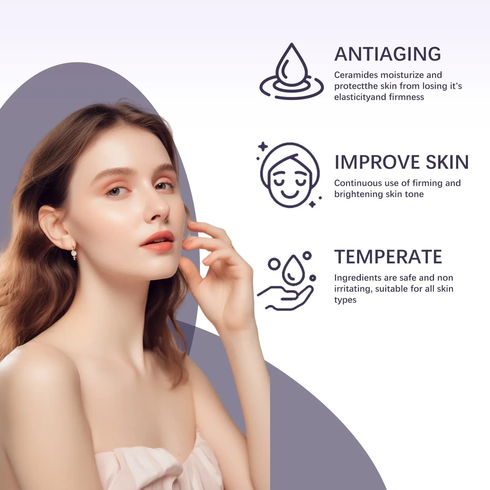 Sérum éclaircissant à la vitamine B3 (flacon violet) - Atténue les taches brunes, unifie le teint, raffermit et améliore l'élasticité grâce à une hydratation intense