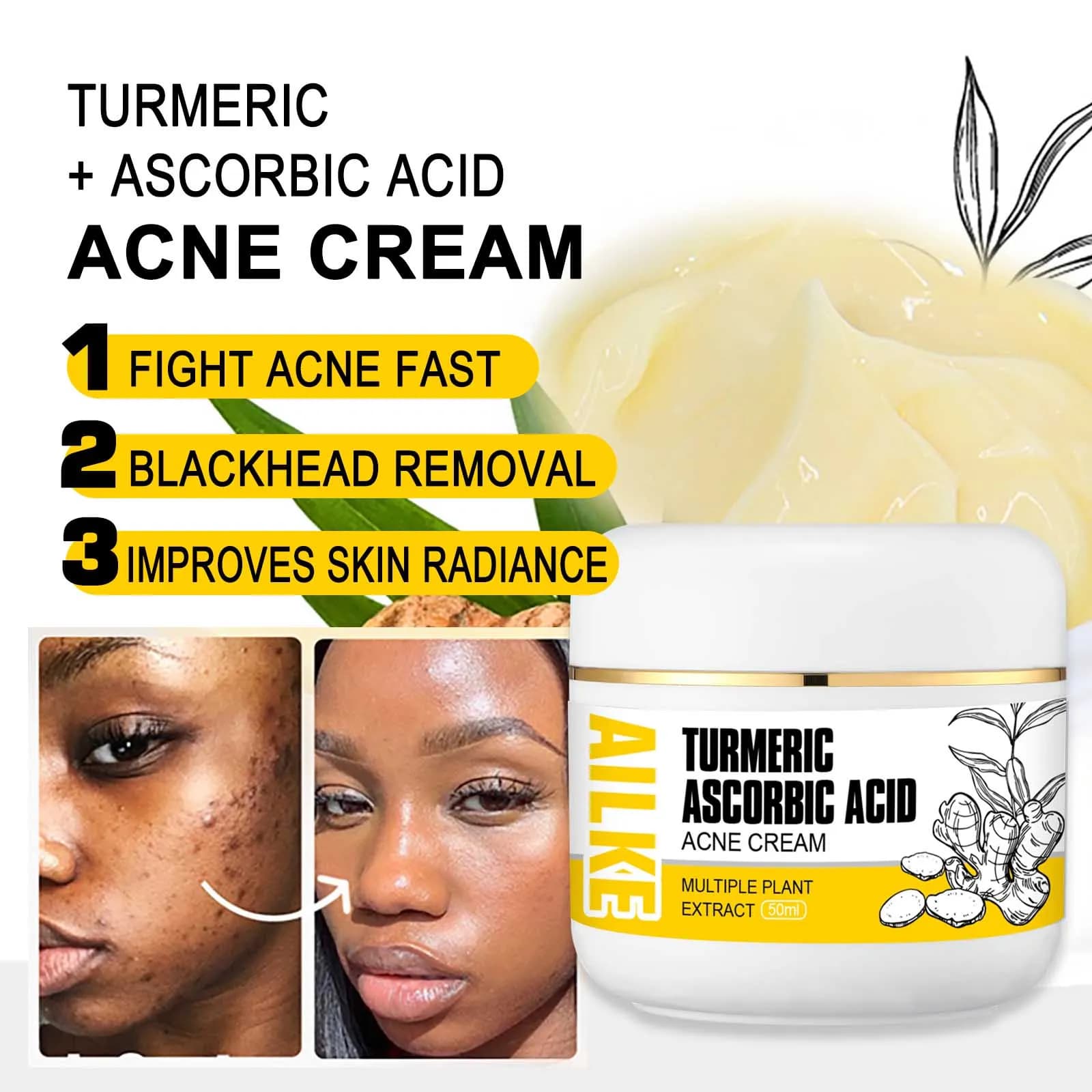 Kit de soins pour la peau au curcuma biologique