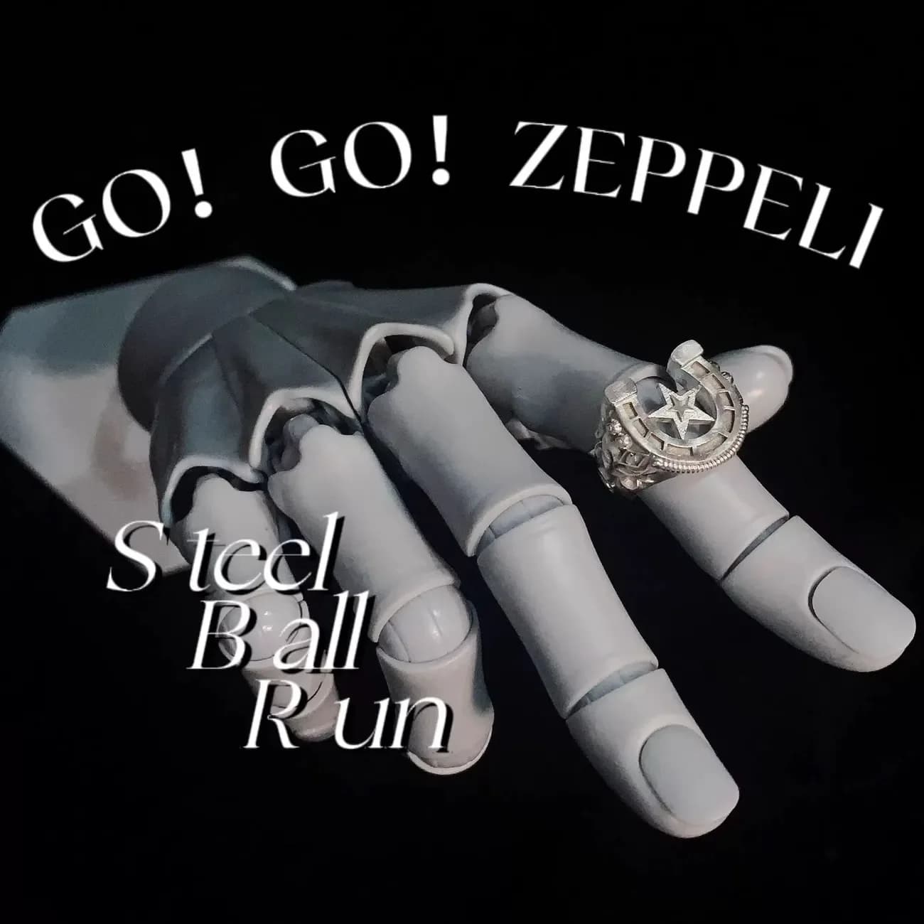 Bague en fer à cheval thème Jojo Nigellino de Jojo's Bizarre Adventure Wild Horse Wild Man SBR