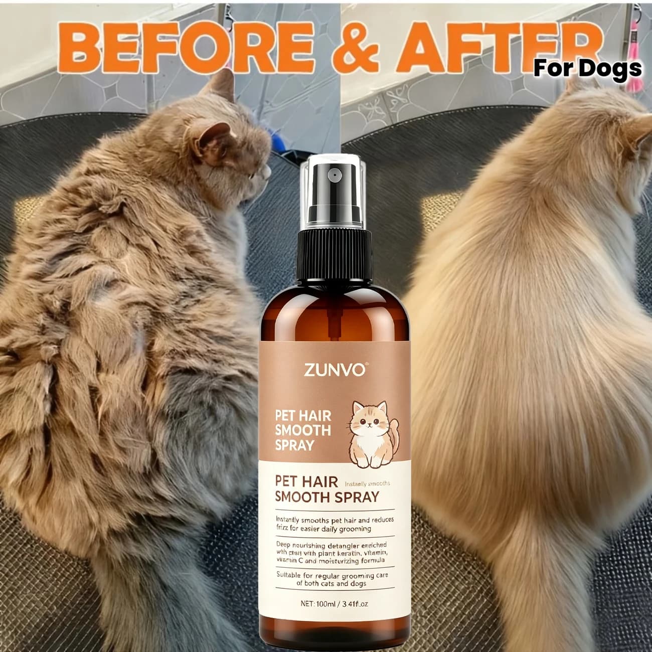 Shampooing sec sans rinçage pour chiens et chats, formule sans eau pour un nettoyage pratique des animaux