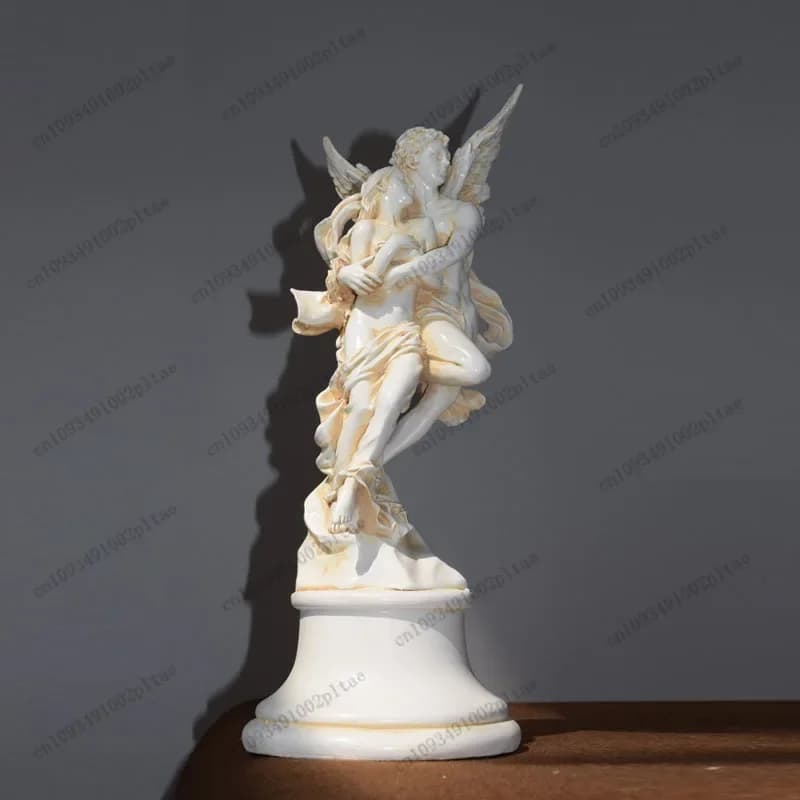 Statue Eros de la mythologie grecque, ailes d'ange, figurine créative en résine, Sculpture de Couple, décoration de Table de salon, ornement