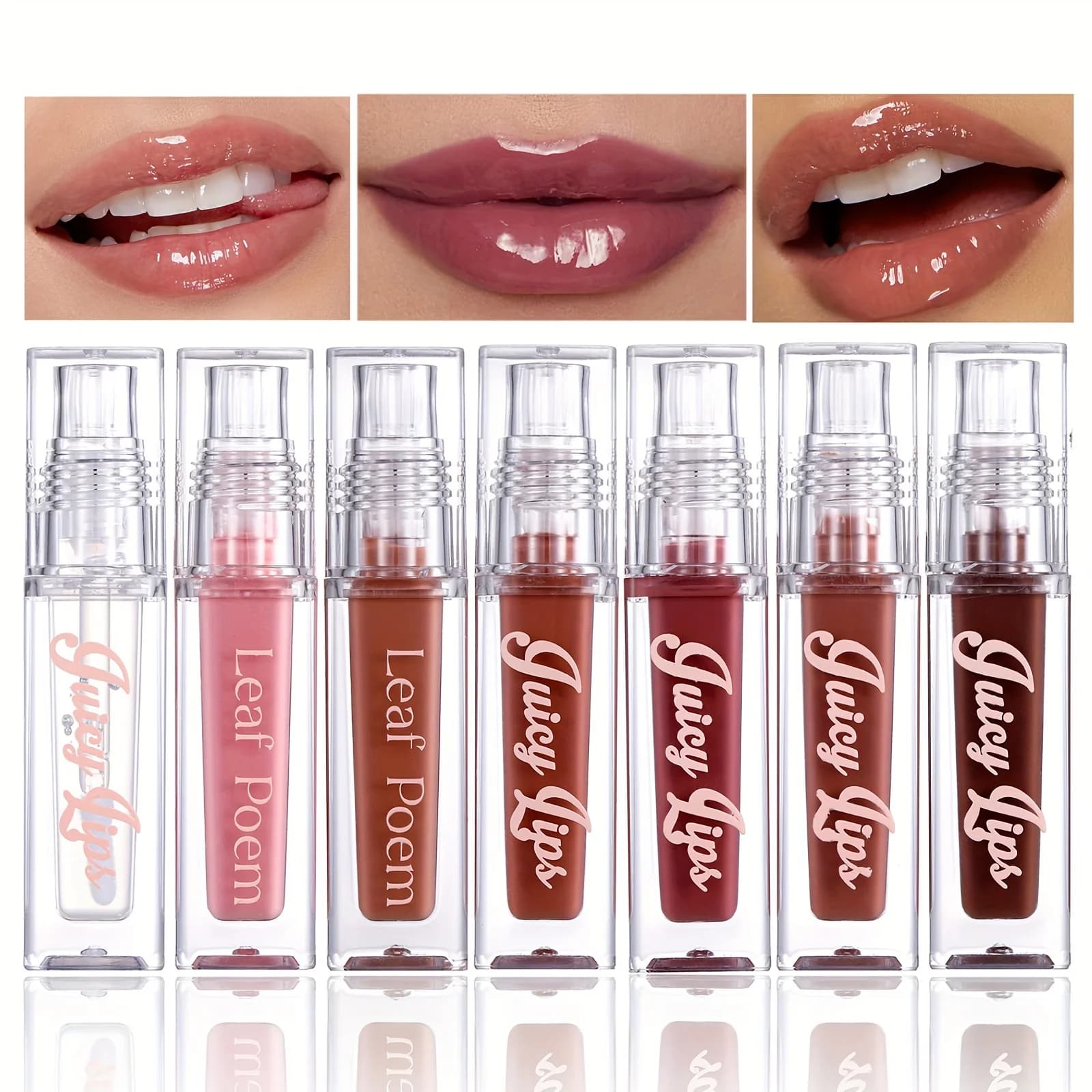 Huile à lèvres hydratante Crystal - Brillant repulpant et hydratant avec des nuances teintées pour tous les types de peau
