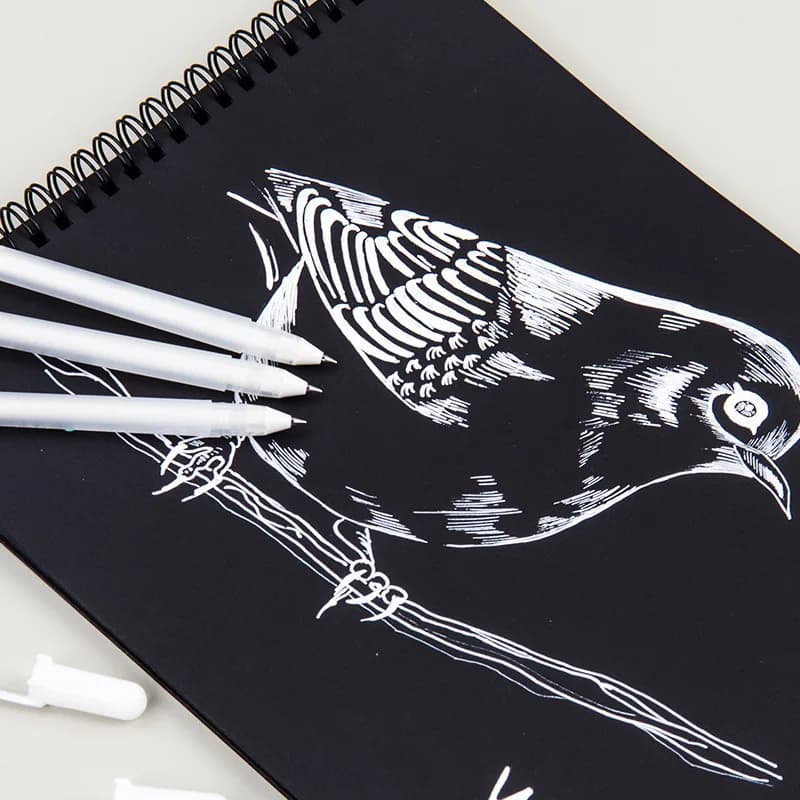 0.5mm 0.8mm 1.0mm Sakura Gelly rouleau Gel stylo couleur blanche haute lumière Marke stylo noir carton Art peinture stylo blanc ligne stylos