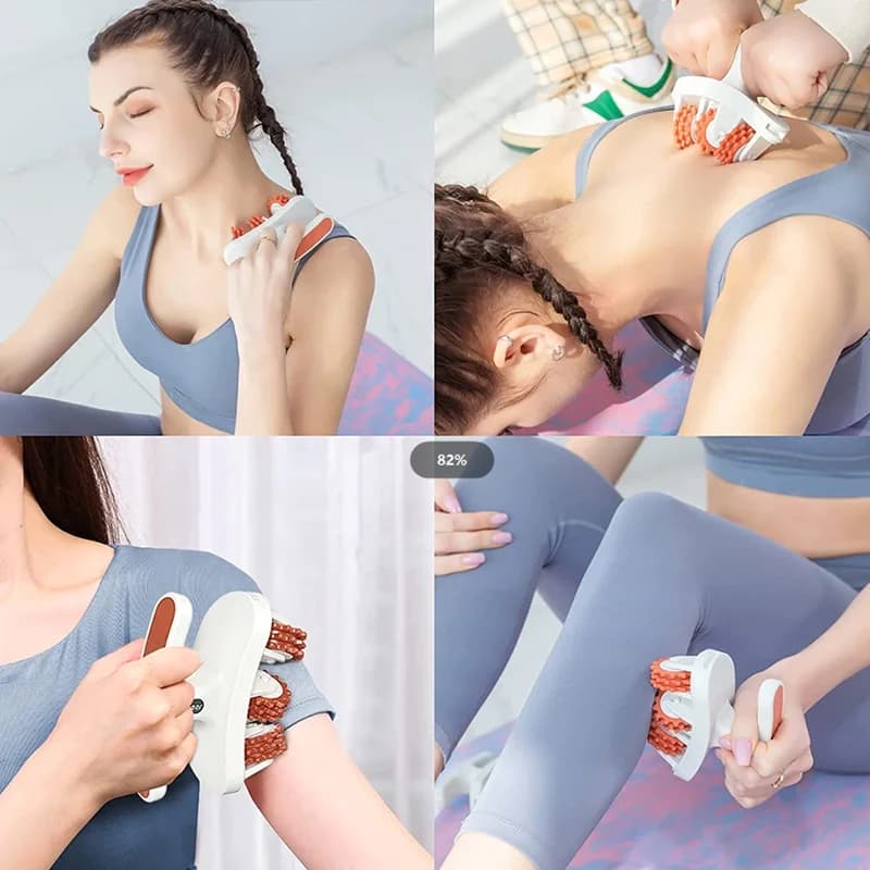 Rouleau de massage Anti-Cellulite, masseur musculaire manuel pour le cou, les épaules, le dos, les bras et les jambes, soulage la douleur, technologie du rouleau corporel