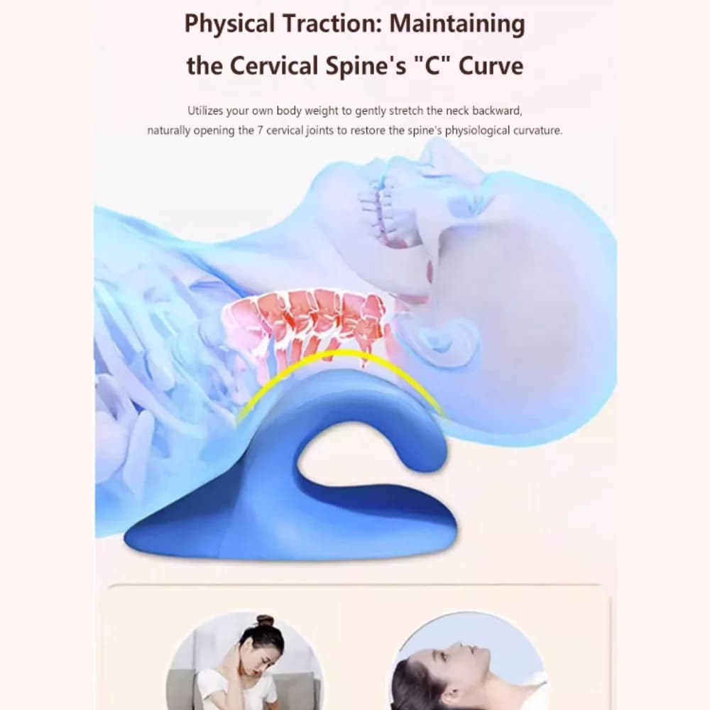 Oreiller de traction cervicale pour étirement du cou et des épaules