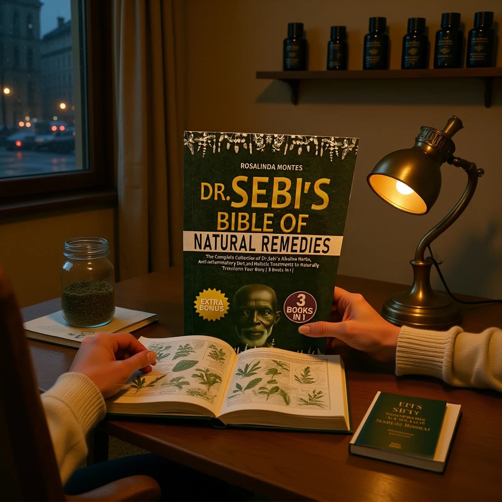 Dr.Sebi Natural Remedies Bible livre à couverture rigide pour une guide de style de vie sain avec des méthodes pratiques