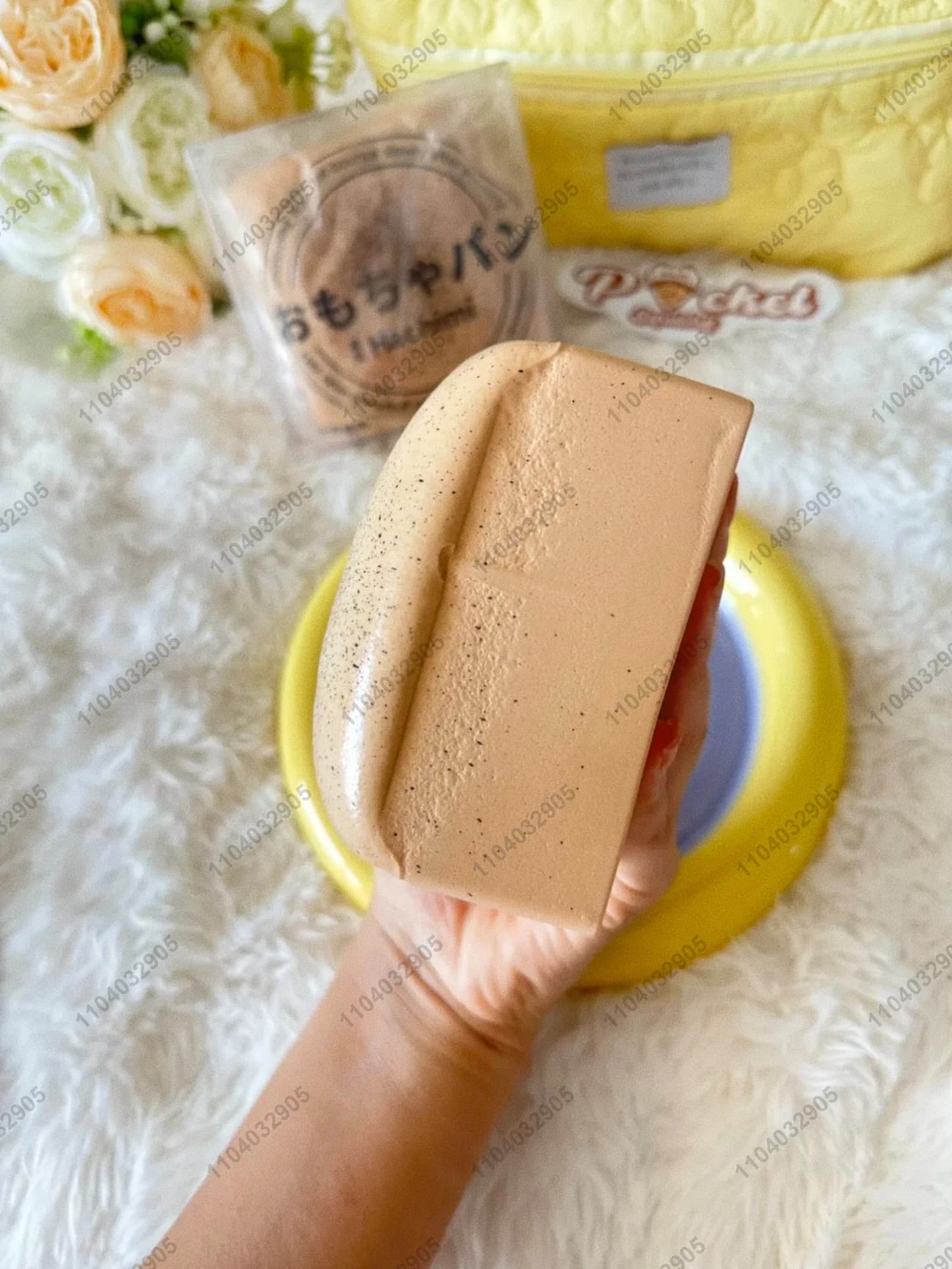 Jouet spongieux à remontée lente pour gâteau mousse, gâteau carré, sucre brun, rebond lent, jouet à presser, anti-souligné, main de libération, cadeau de détente