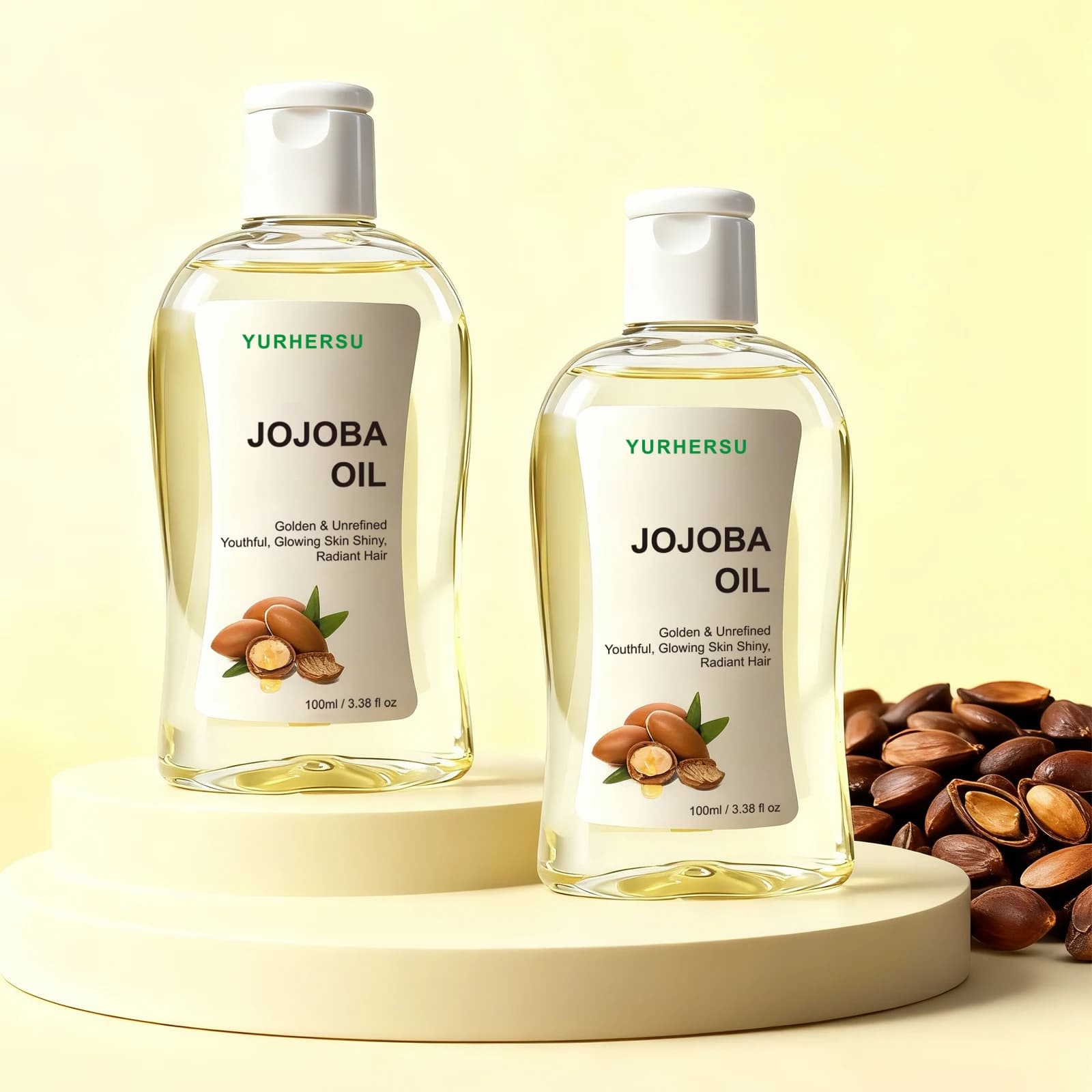 Jojoba huile pour cheveux hydratant et réparateur 100% traitement pur pour cheveux secs et endommagés hydratation profonde Anti-frisottis brillant 100ml