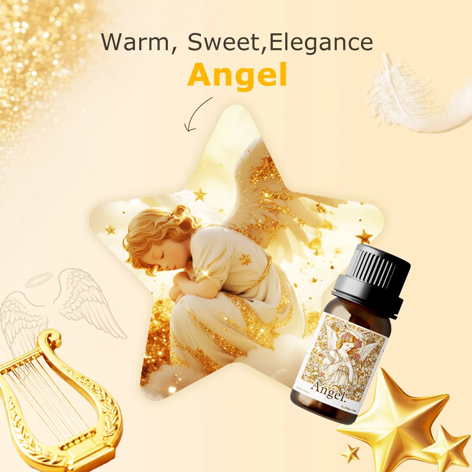 Huiles essentielles Angel de 10ml, parfum longue durée pour l'aromathérapie, relaxation, cadeaux de vacances pour amis