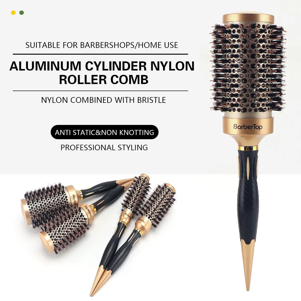 Peigne antistatique pour salon de coiffure, coiffure et curling, barbier, support pour femmes, brosse à cheveux bouclés, outil de coiffage