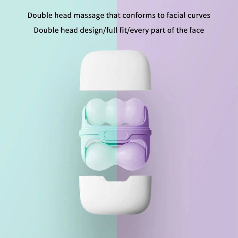 Rouleau de glace à Double tête pour le visage, les poches oculaires, soulagement de la douleur en Migraine et les blessures mineures, thérapie du froid du visage, rouleau de Massage, soins pour la pea