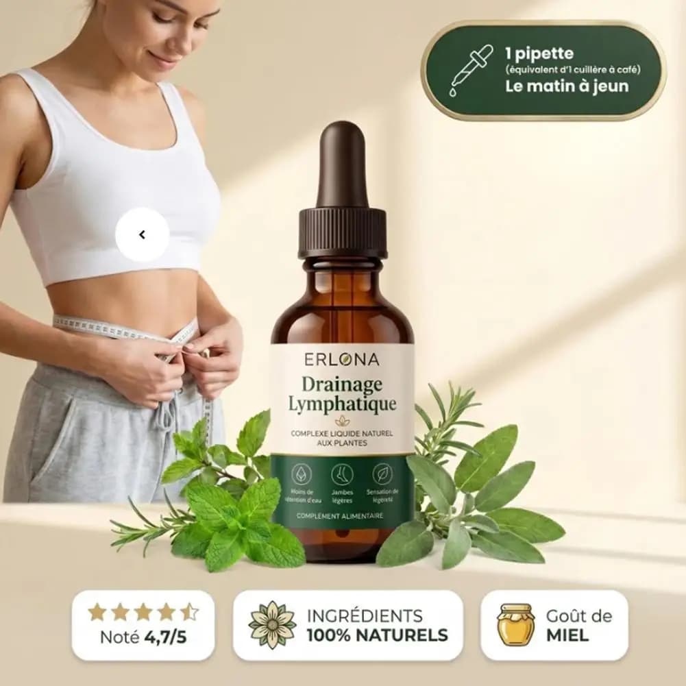 1-10X 59ml Gouttes liquides à base de plantes pour drainage lymphatique