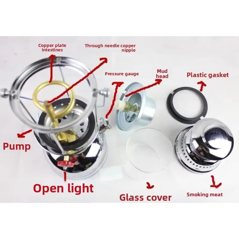 Lampe à huile Portable lanterne extérieure pêche en plein air Camping randonnée pique-nique plage Camping marchandises lampe à gaz à huile outils de plein air