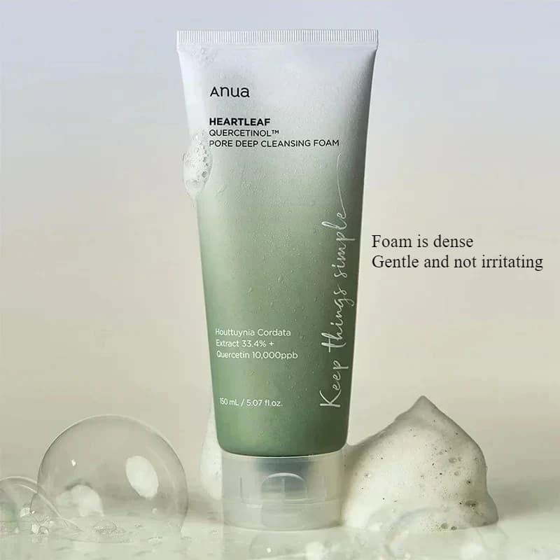 Ensemble de soins de la peau Anua, nettoyant visage Heartleaf, mousse nettoyante, nettoyage en profondeur des pores, huile démaquillante, ensemble de soins de la peau coréen original