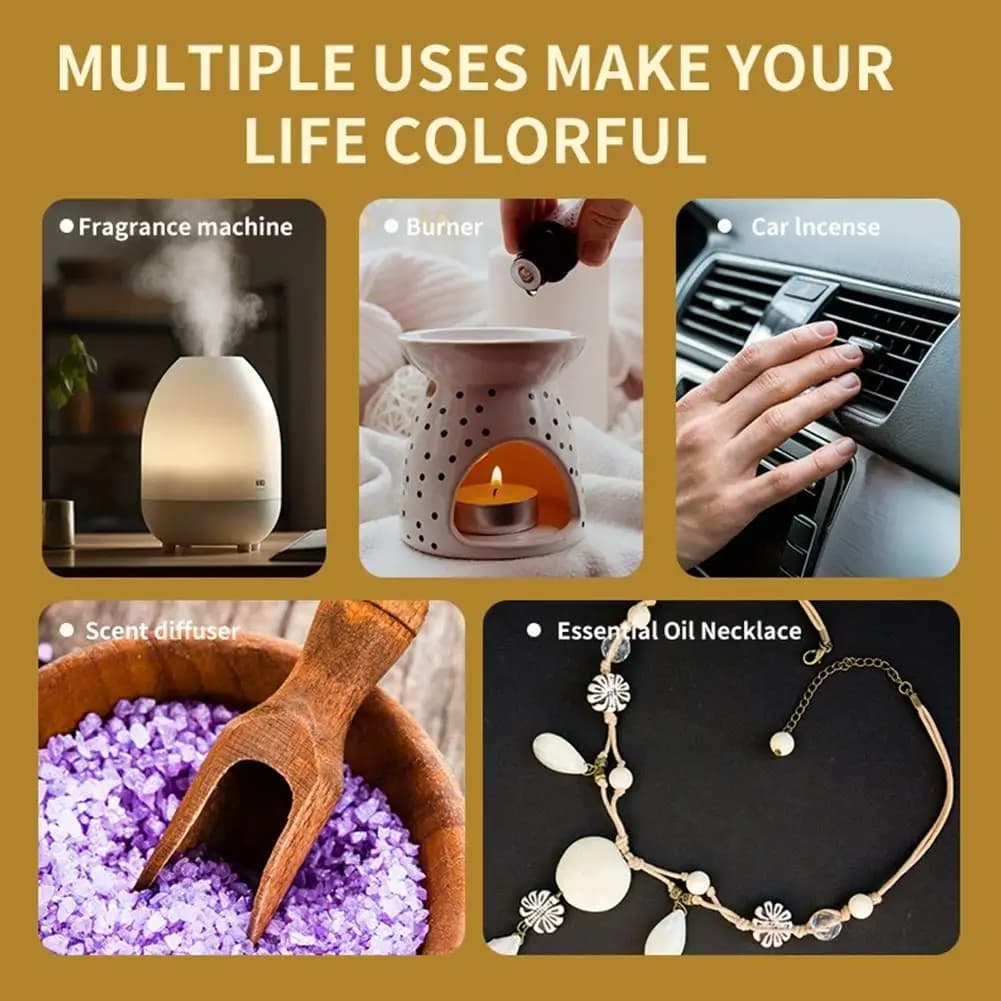 15 Huiles Parfumées Solubles dans l'Eau - Huile d'Aromathérapie 10ml pour Diffuseur, Désodorisant d'Ambiance, Purificateur d'Air, Maison & Voiture