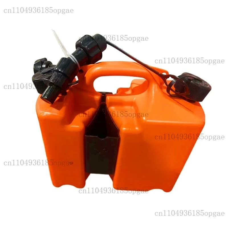 Pot à huile portable épaissi avec long bec verseur 5 litres + pot à huile mixte pour chaîne 2,5 litres