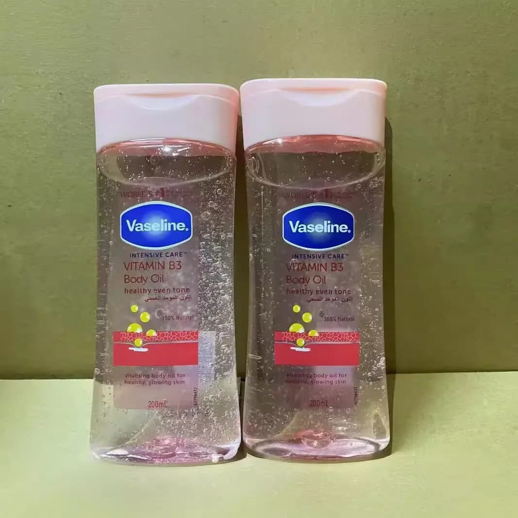 Gel-huile pour le corps éclaircissante au vaseline 200 ml - Soin du teint, hydratation en profondeur pour peaux sèches et ternes, formule d'huile gel nourrissante