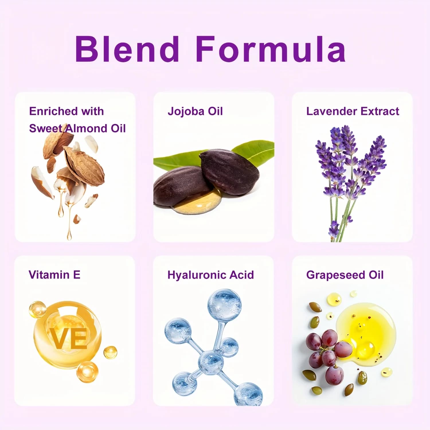 Huile de Massage à la lavande à l'acide hyaluronique pour Couples, absorption rapide, améliore l'élasticité de la peau, aucun résidu gras, rafraîchit, hydrate