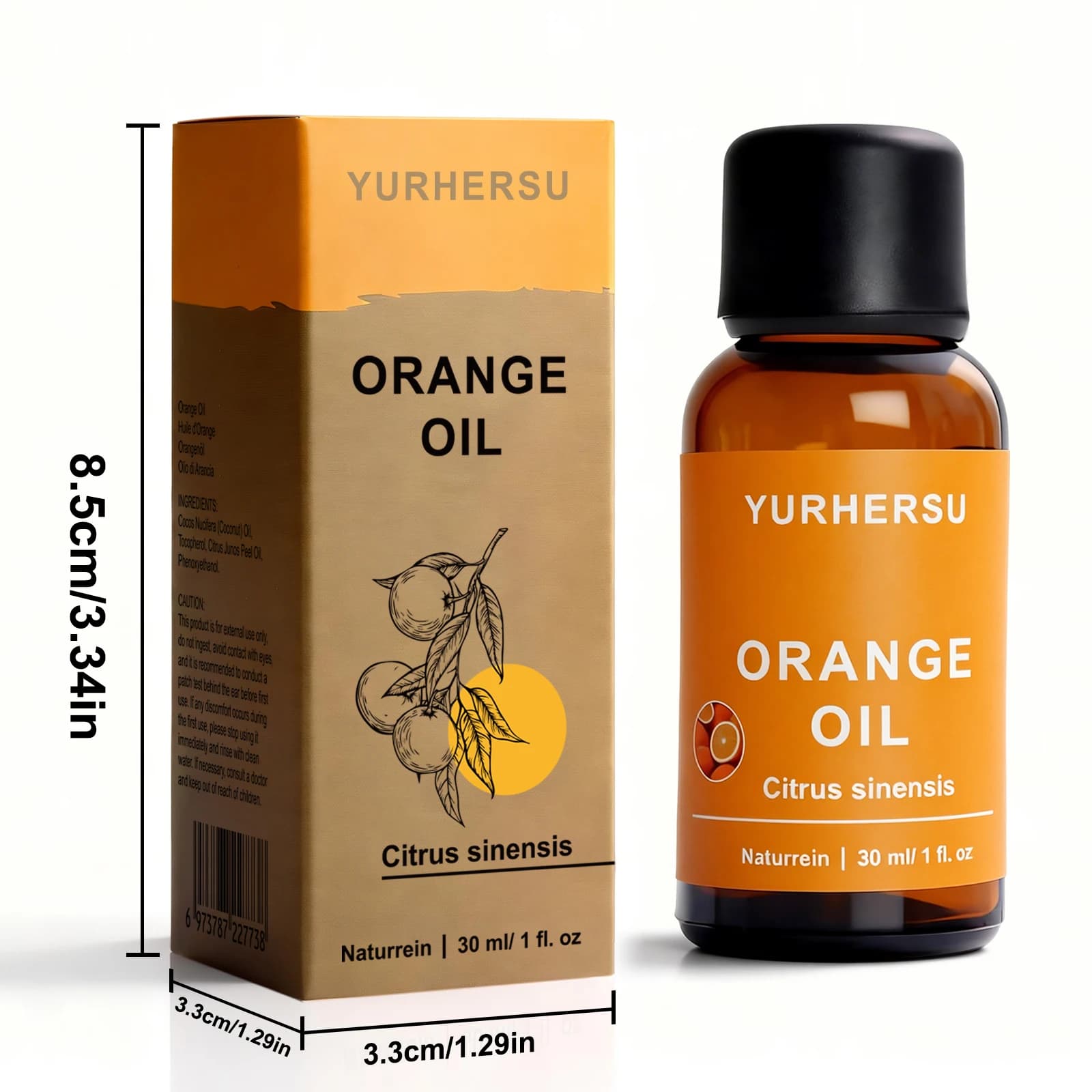 Huile essentielle d'orange pour la peau 30 ml, lueur éclaircissante, soin de l'acné, mélange avec huile transporteuse, douce et naturelle