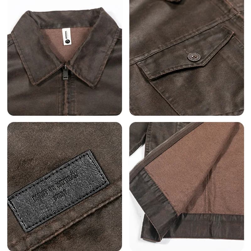 Veste enduit de cire d'huile pour hommes