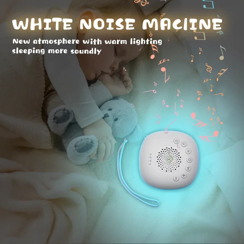 Machine à bruit blanc Portable, aide au sommeil avec lumière respiratoire LED et 20 Types de musique légère, dispositif de méditation pour la Relaxation