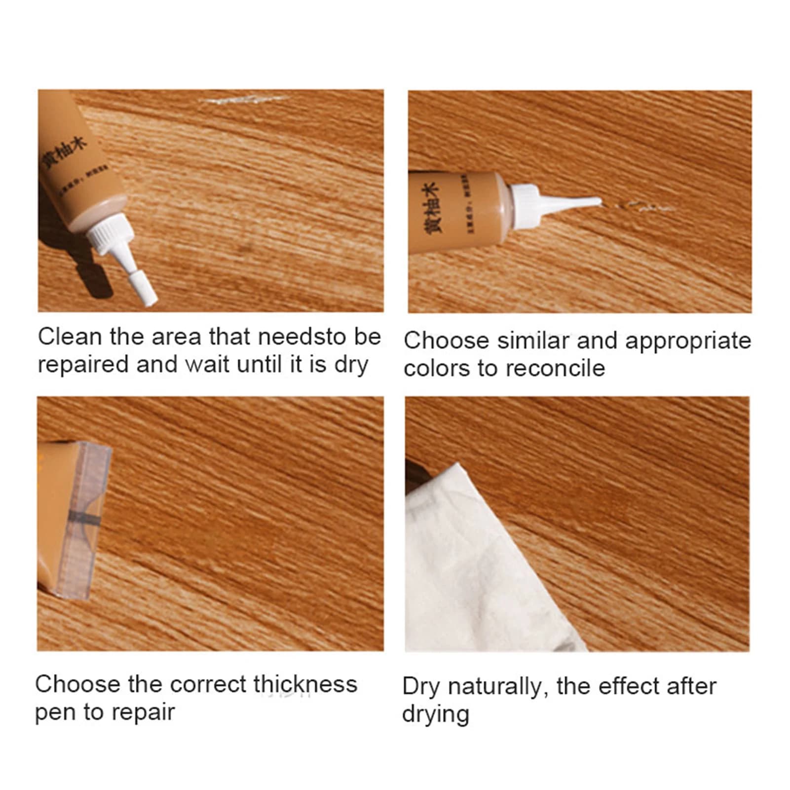 Réparation de peinture à gratter pour plancher de remplissage de bois