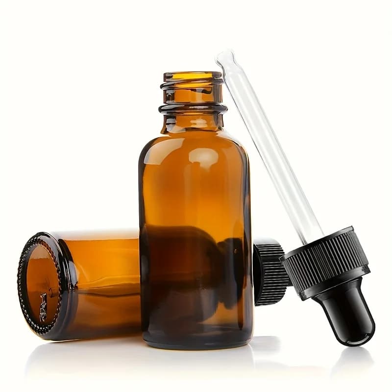 Ensemble de 12/6 bouteilles en verre ambré