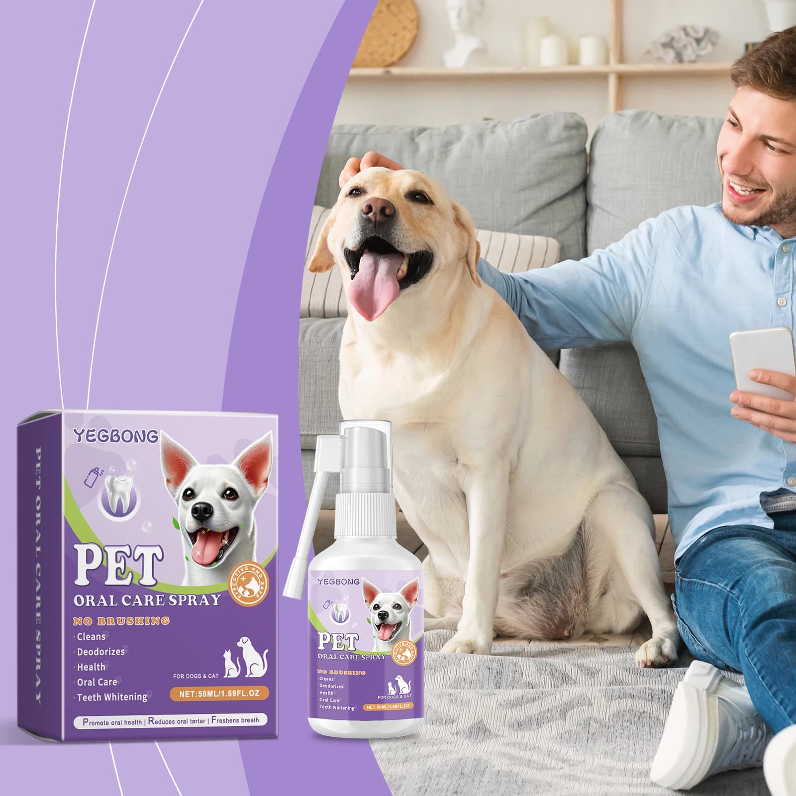 Spray anti-puces pour animaux de compagnie, élimine efficacement les puces et les tiques, soulage les démangeaisons cutanées, ingrédients naturels, non irritant, répulsif anti-puces pour chiens et cha