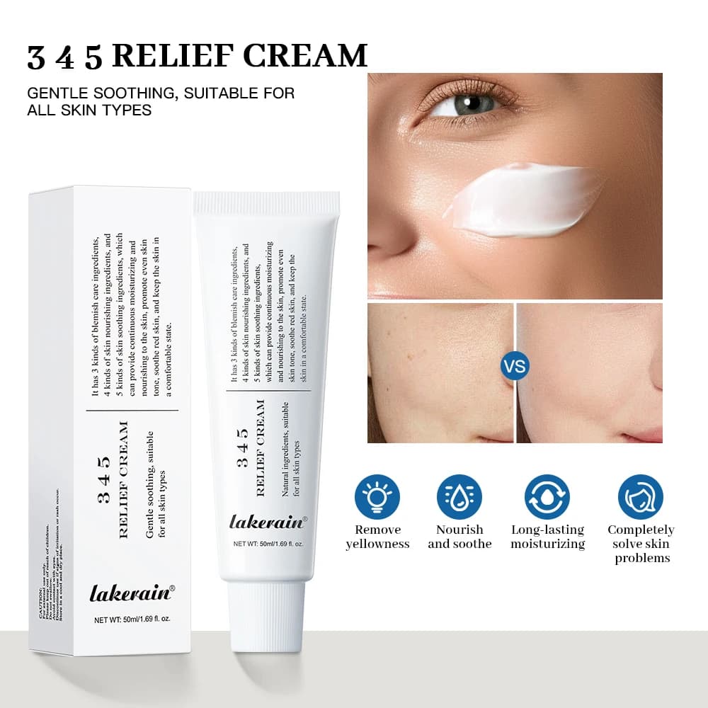 345 crème de soulagement solution complète pour les problèmes de peau Anti-ouille et antioxydant éclaircissant la peau améliorant les marques d'acné Moistu