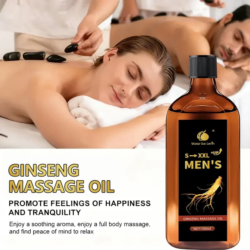 S-XXL + UP Huile de massage au ginseng pour hommes au beurre de karité - Hydrate et raffermit la peau, augmente l'humidité