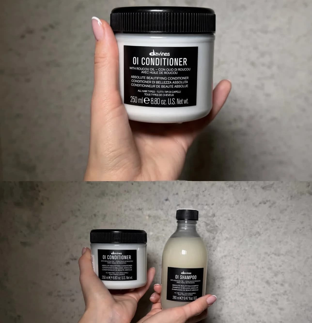 Davines OI Hair Shampoo Conditioner Series Set – Soin Capillaire Essentiel : Huile de Roucou OI Nourrissante, Réparatrice, pour des Cheveux Doux et Sains, et Lait Capillaire pour le Cuir Chevelu